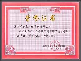华体平台环保-深圳清协2019年度先进单位