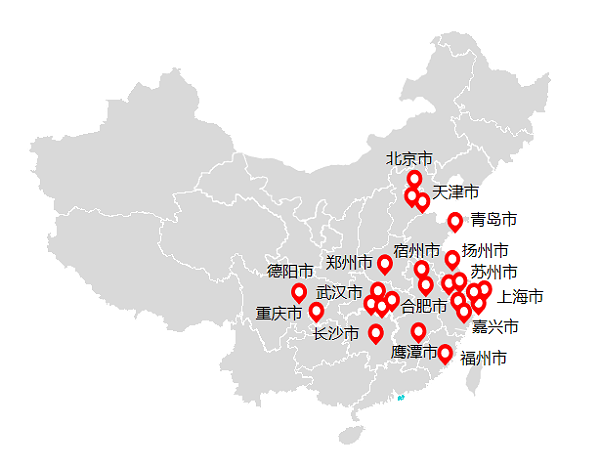 全国垃圾分类项目招标分布图-华体平台环保