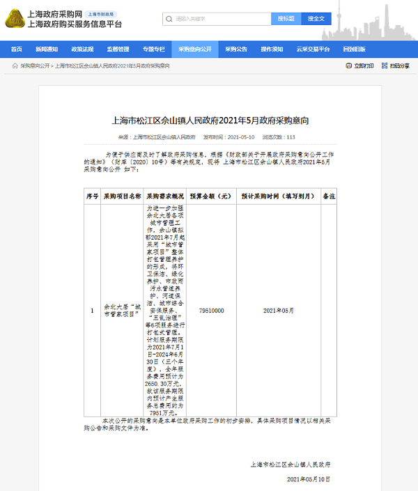 上海市首个“城市管家项目”即将入市-华体平台环保1
