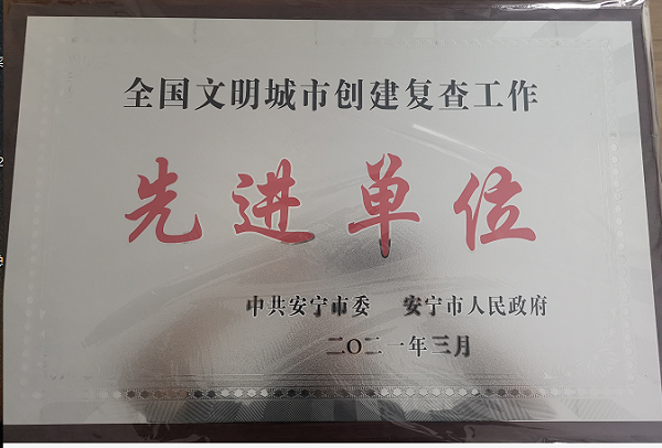 安全市全国文明城市创建复查工作先进单位-华体平台环保