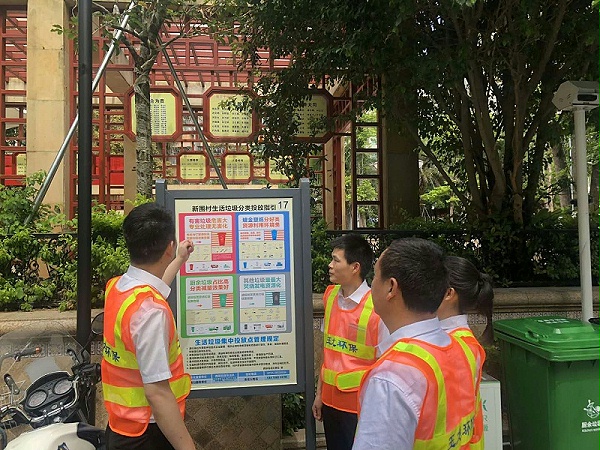 党员先锋现场学习垃圾分类-华体平台环保