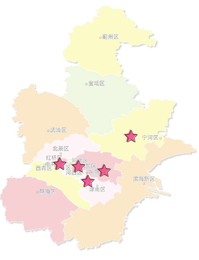 华体平台环保：天津市“特许经营”项目区域分布图