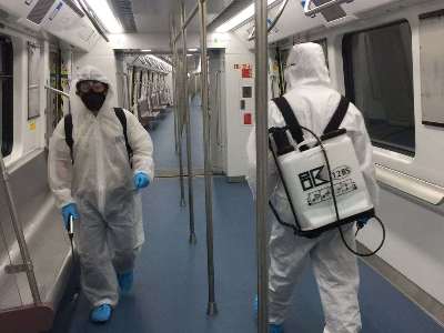 华体平台环保公司每天完成逾千列次地铁消毒作业
