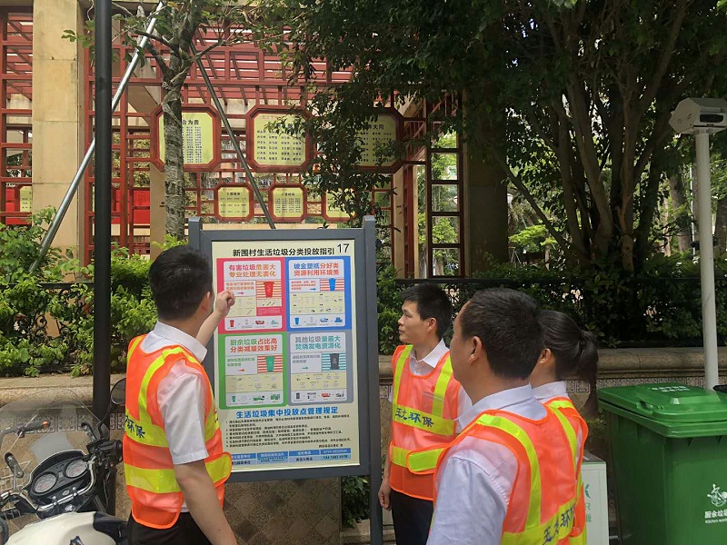 党员先锋现场学习垃圾分类-华体平台环保